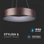 VT-25-1D 20W LED SURFACE SMOOTH PENDANT LIGHT 3000K-COFFEE COLOR,DIMMABLE