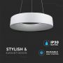 VT-32-1D 30W LED SURFACE SMOOTH PENDANT LIGHT 3000K-WHITE,DIMMABLE