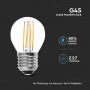 VT-1980D 4W G45 Zarowka LED Filament / Klosz Transparentny / Barwa:2700K / Trzonek:E27 / sciemnialna