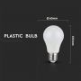 VT-2011 9W A60  Zarowka LED / Barwa:6400K / sciemnialna - 3 stopnie / Blister 2szt. / Trzonek:E27