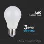 VT-2129 9W A60 LED PLASTIC 3 STEP DIMMING BULB 2700K E27 2PCS BLISTER PACK