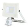 VT-20-S 20W Naswietlacz LED SMD z czujnikiem ruchu / Chip SAMSUNG / Barwa:6400K / Obudowa: Biala