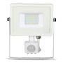 VT-20-S 20W Naswietlacz LED SMD z czujnikiem ruchu / Chip SAMSUNG / Barwa:6400K / Obudowa: Biala