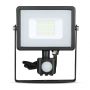 VT-20-S 20W Naswietlacz LED SMD z czujnikiem ruchu / Chip SAMSUNG / Barwa:6400K / Obudowa: Czarna