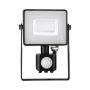 VT-30-S 30W SMD PIR SENSOR FLOODLIGHT SAMSUNG CHIP 3000K BLACK BODY