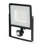 VT-50-S 50W SMD PIR SENSOR FLOODLIGHT SAMSUNG CHIP 4000K BLACK BODY