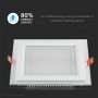 VT-602G 6W GLASS LED PANELS 3000K SQUARE