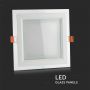 VT-602G 6W GLASS LED PANELS 3000K SQUARE