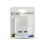 VT-84 0.45W LED NIGHT LIGHT(EU PLUG) WITH USB & SAMSUNG CHIP 3000K-SQUARE