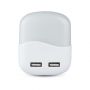 VT-84 0.45W LED NIGHT LIGHT(EU PLUG) WITH USB & SAMSUNG CHIP 3000K-SQUARE