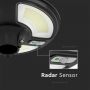 VT-45W 7.5W LED SOLAR ROUND GARDEN LIGHT SENSOR RF CONTROL 4000K IP65