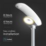 VT-130W 20W Solarna lampa parkowa 40W / Obudowa: Biala / Barwa:6400K
