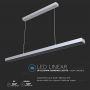 VT-7-61 60W LED LINEAR HANGING LIGHT(NON LINKABLE) SAMSUNG CHIP 4000K-SILVER