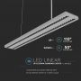 VT-7-62 60W LED LINEAR HANGING LIGHT(LINKABLE) SAMSUNG CHIP 4000K SILVER