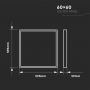 VT-6240 40W Panel LED 600x600mm / Barwa: 3w1 / Opakowanie:6 szt.