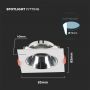 VT-932 GU10 FITTING SQUARE WHITE FRAME+CHROME REFLECTOR