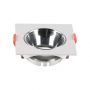 VT-932 GU10 FITTING SQUARE WHITE FRAME+CHROME REFLECTOR