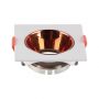 VT-932 GU10 FITTING SQUARE WHITE FRAME+ROSE GOLD REFLECTOR