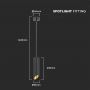 VT-975 1xGU10 HANGING PENDANT BLACK D:55x200MM