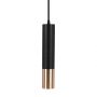 VT-977 1xGU10 HANGING PENDANT BLACK+GOLD D:60x300MM