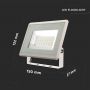 VT-4934 30W SMD FLOODLIGHT F-CLASS 4000K WHITE BODY