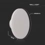 VT-8612 12W LED DOME LIGHT 3000K ROUND WHITE BODY