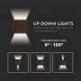 VT-759-12 11W WALL LAMP BRIDGELUX CHIP 3000K CORTEN SQUARE