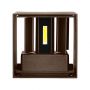 VT-759-12 11W WALL LAMP BRIDGELUX CHIP 3000K CORTEN SQUARE