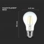 VT-2504 4W A60 FILAMENT BULB CLEAR COVER 3 STEP POWER DIMMING 3000K E27