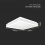 VT-7757 38W LED DESIGNER LIGHT 4000K WHITE SQ