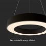 VT-7760 50W LED DESIGNER HANGING LIGHT TRIAC DIMMABLE 4000K BLACK