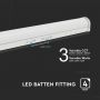 VT-4004E 20W/30W/40W LED BATTEN FITTING EMERGENCY BATTERY 4FT SAMSUNG CHIP CCT 3IN1 135LM/W