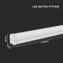 VT-4006E 40W/50W/60W LED BATTEN FITTING EMERGENCY BATTERY 6FT SAMSUNG CHIP CCT 3IN1 135LM/W