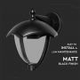 VT-731 E27 WALL LAMP-MATT BLACK-DOWN E27