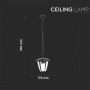 VT-735 E27 CEILING LAMP-BLACK