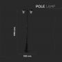 VT-739 E27 POLE LAMP-BLACK (2 HEADS)