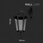 VT-750 E27 WALL LAMP -MATT BLACK (DOWN)