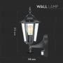 VT-751 E27 WALL LAMP WITH SENSOR-MATT BLACK