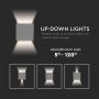 VT-759-12 12W LED UP-DOWN WALL LIGHT WITH BRIDGELUX CHIP 4000k GREY SQUARE