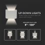 VT-756 6W LED UP-DOWN WALL LIGHT WITH BRIDGELUX CHIP 3000k GREY ROUND