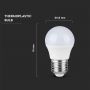 VT-2256 5.5W G45 LED PLASTIC BULB 6400K E27 6PCS/PACK