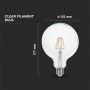 VT-2147 6W G125 LED FILAMENT BULB(CLEAR GLASS) 6400K E27