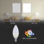 VT-2226 5.5W LED PLASTIC CANDLE BULB 6400K E14,CRI>95