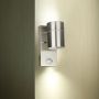 VT-7621 1 WAY GU10 WALL FITTING WITH PIR SENSOR,STAINLESS STEEL BODY - IP44