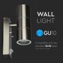 VT-7622 2 WAY GU10 WALL FITTING WITH PIR SENSOR,STAINLESS STEEL BODY - IP44