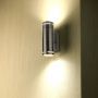 VT-7632 2 WAY GU10 WALL FITTING,STAINLESS STEEL BODY (UP-DOWN) IP44