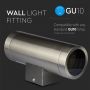 VT-7642 2 WAY GU10 WALL FITTING,STAINLESS STEEL BODY, IP44