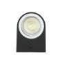 VT-7651 1 WAY GU10 WALL FITTING - BLACK - IP44 (ROUND)