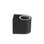 VT-7651 1 WAY GU10 WALL FITTING - BLACK - IP44 (ROUND)