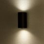 VT-7652 2 WAY GU10 WALL FITTING(ALUMINUM) ROUND, BLACK IP44